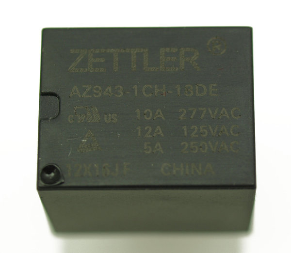 Zettler AZ943-1CH-18DE Printrelais 18 V/DC 15 A 1 Wechsler