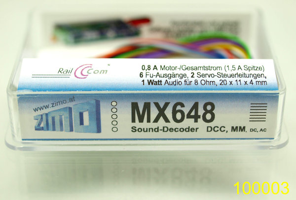 Zimo MX648 Lok-Decoder Subminiatur-Sound-Decoder,  Loco Decoder