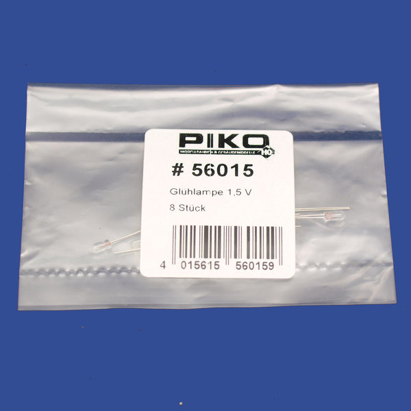 Piko 56015 Miniaturglühlampen für Innenbeleuchtung 1,5 Volt/20 mA (8 Stck.)