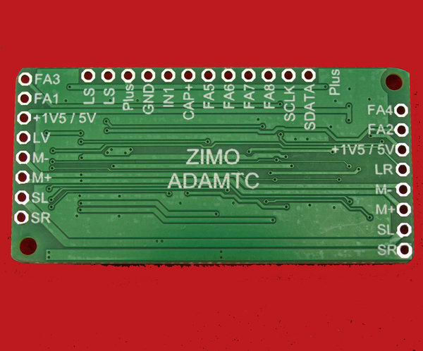 Zimo ADAPLU50 Adapter-Platine für PluX22-Decoder Funktions-Niederspannung 5 V